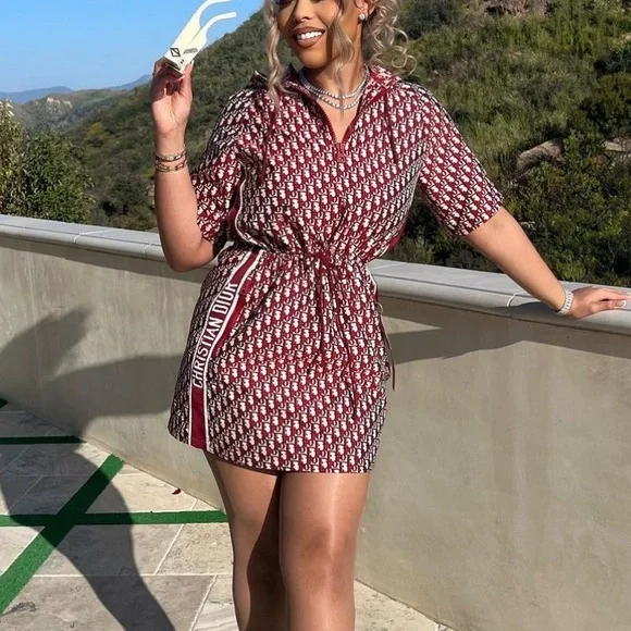 Dior Oblique Monogram Short Hooded Dress